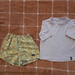 Patagonia Floral Print Garment with Purple Trim